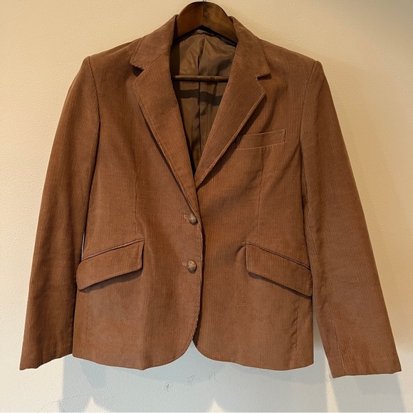 Vintage Jackets & Blazers - Vintage 80s Silver Unicorn Corduroy Lined Blazer